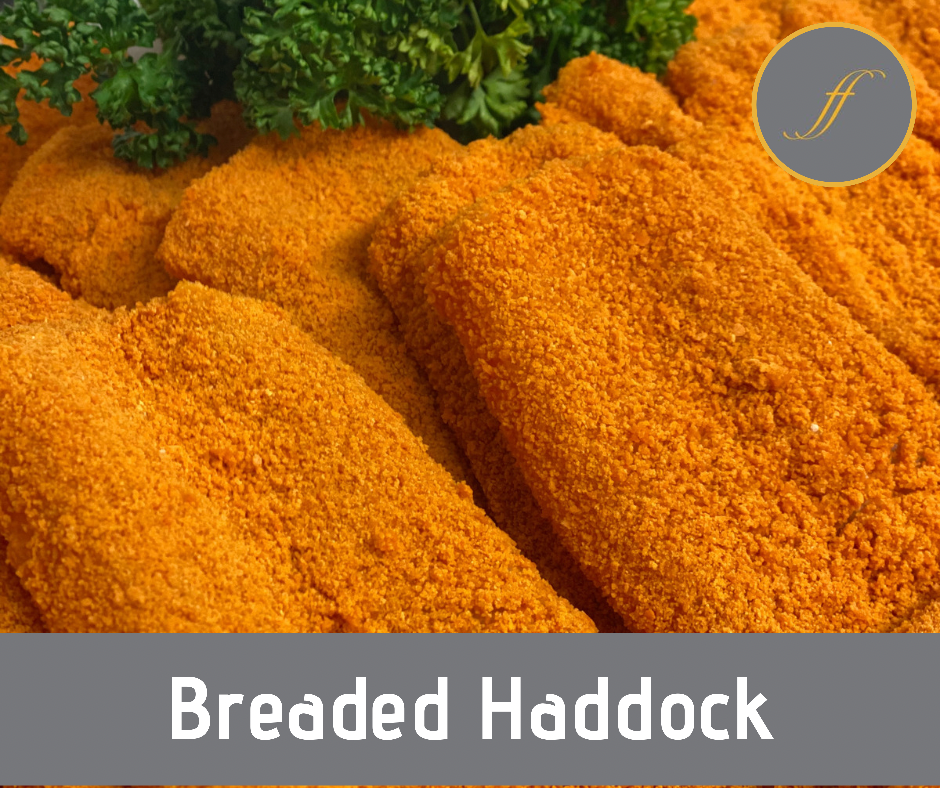 2 x breaded haddock